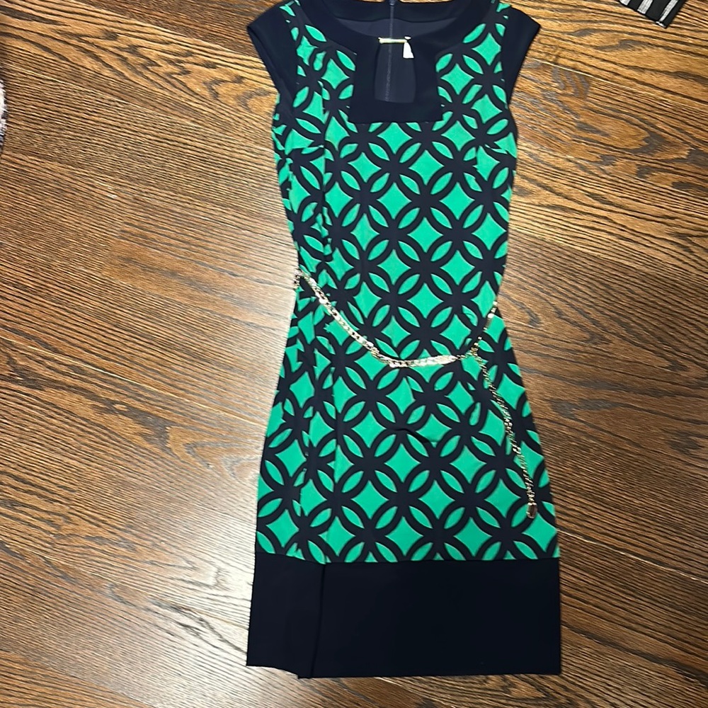 Joseph ribkoff dress with gold belt